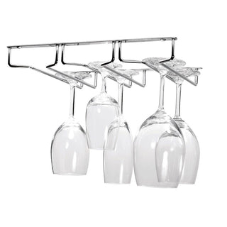 Under Cabinet Metal Wine Glass Rack