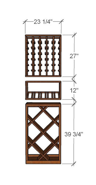 2 Foot Wine Cellar - 105 Bottle Capacity