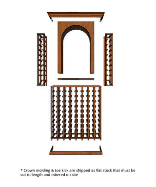 3 Foot Wine Cellar - 100 Bottle Capacity