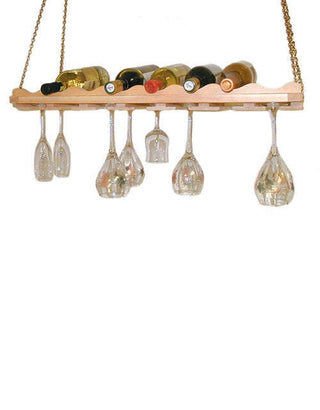 Hanging Wine and Wine Glass Rack