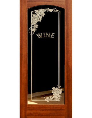 Decorative Glass Panel Door