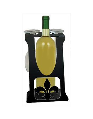 Fleur de Lis Wine Holder - 2 Glasses
